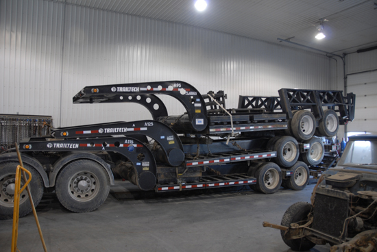 Stacked Combine Trailers